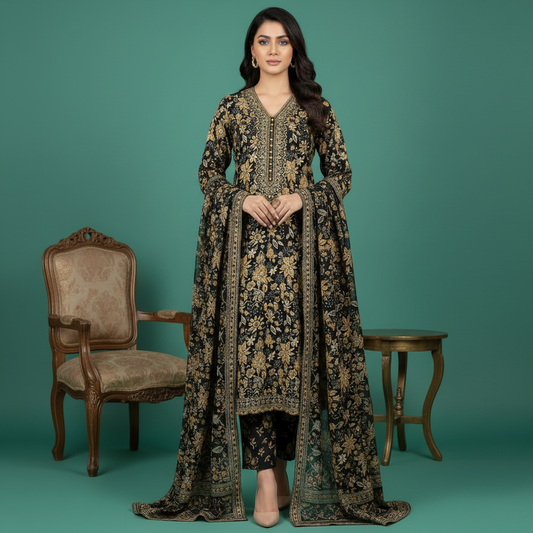 Black and gold outfit - Front view 1:1