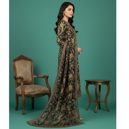 Black and gold outfit - Side view 1:1