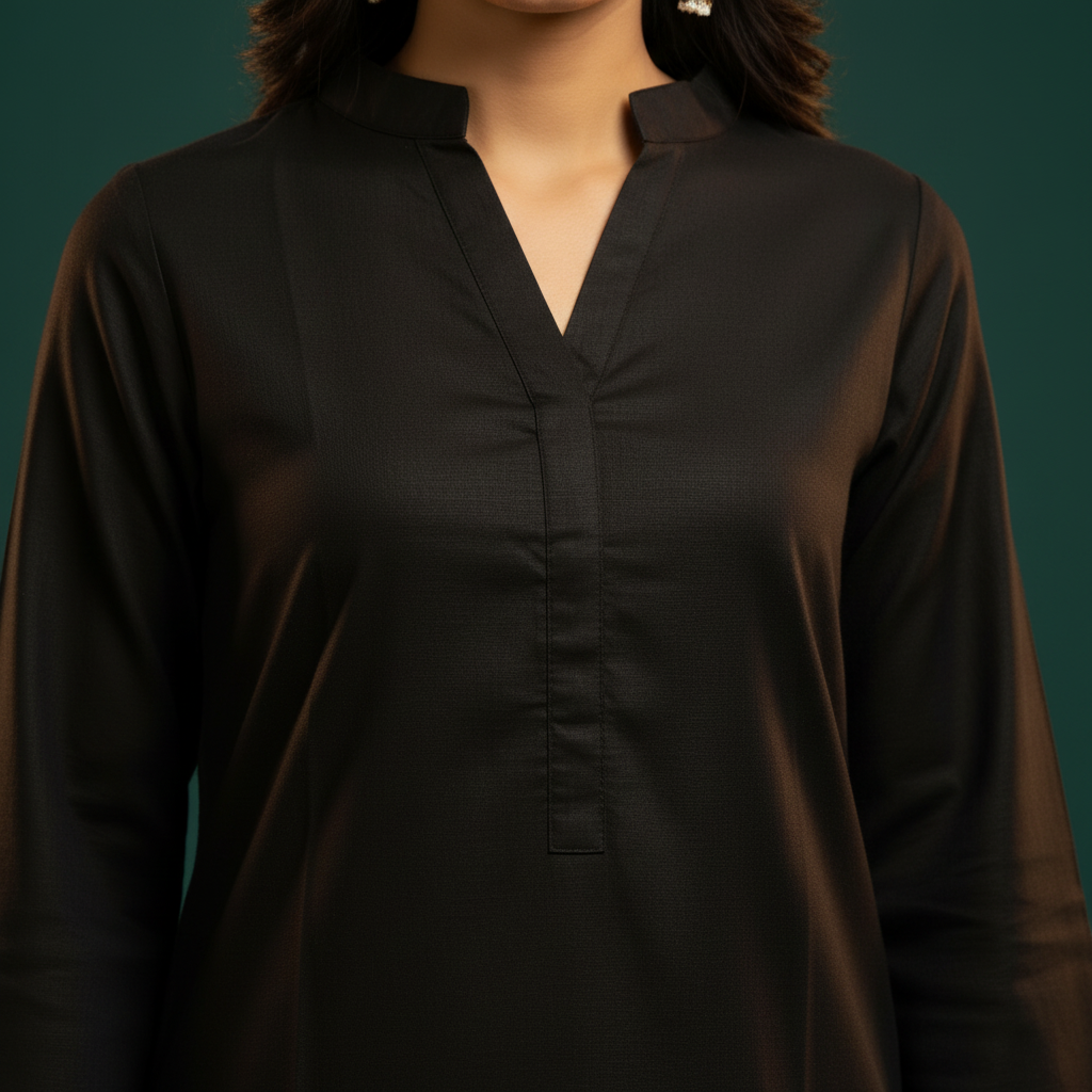 Black Kurta - Detail Shot