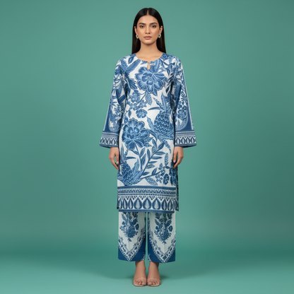 Blue White Floral Set Front - No Borders