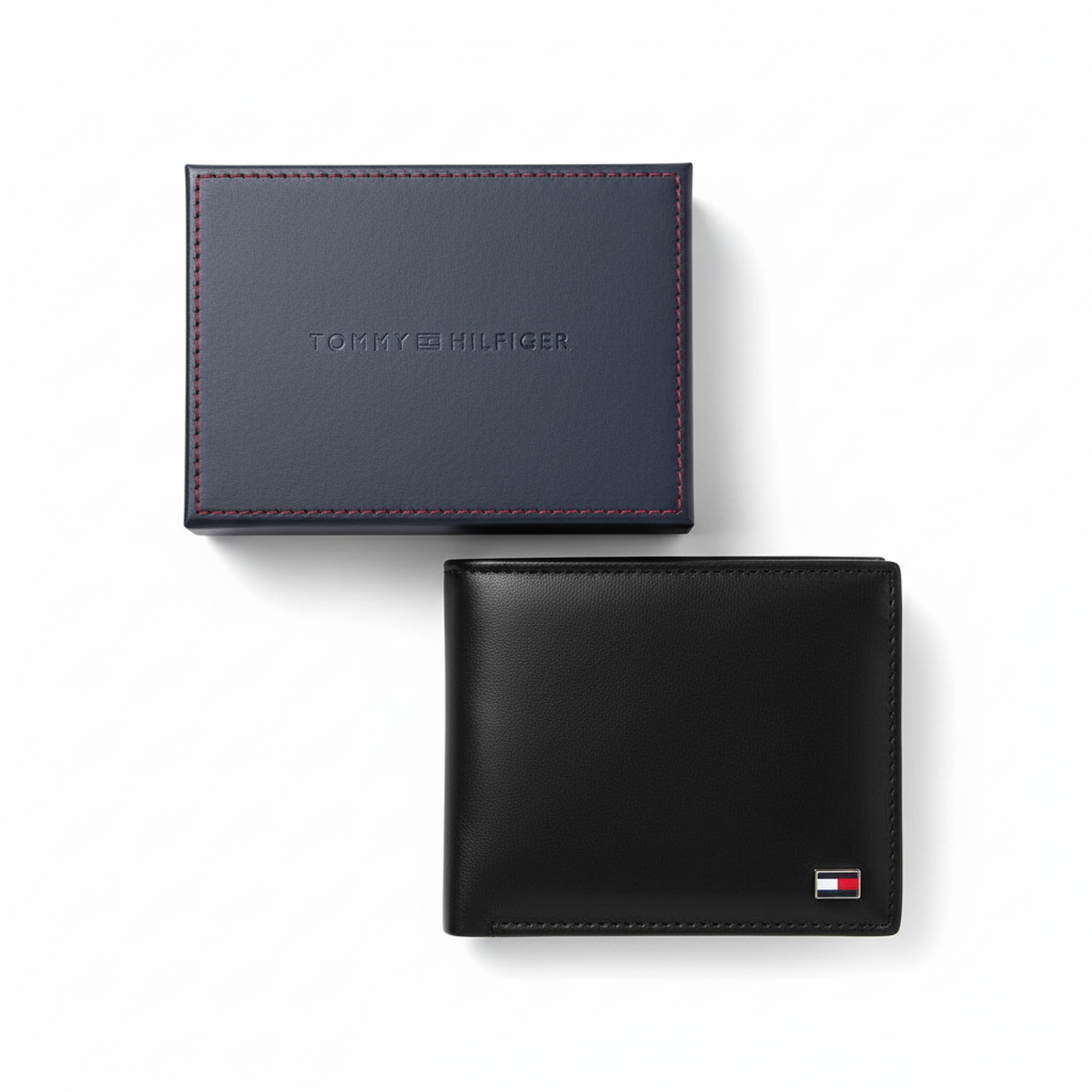 Tommy Hilfiger Black Leather Wallet