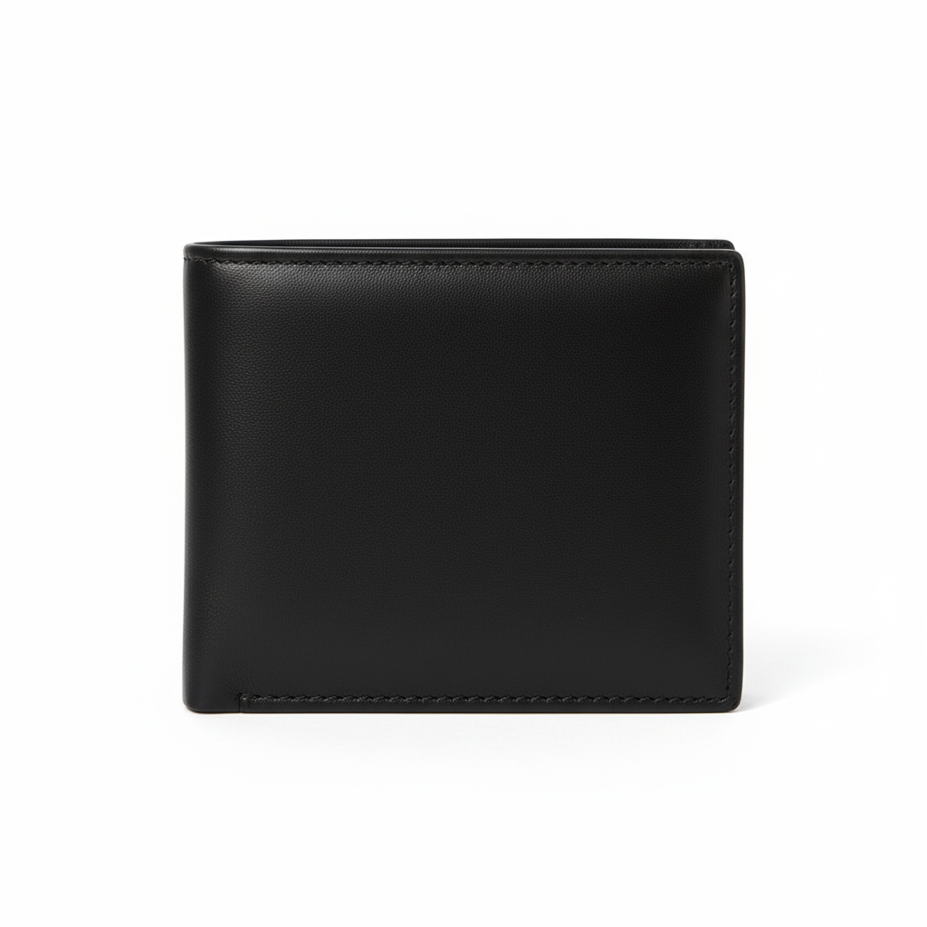 BLACK SOFT LEATHER WALLET